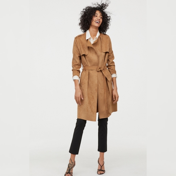 H&M Faux Suede Trench - Picture 1 of 4